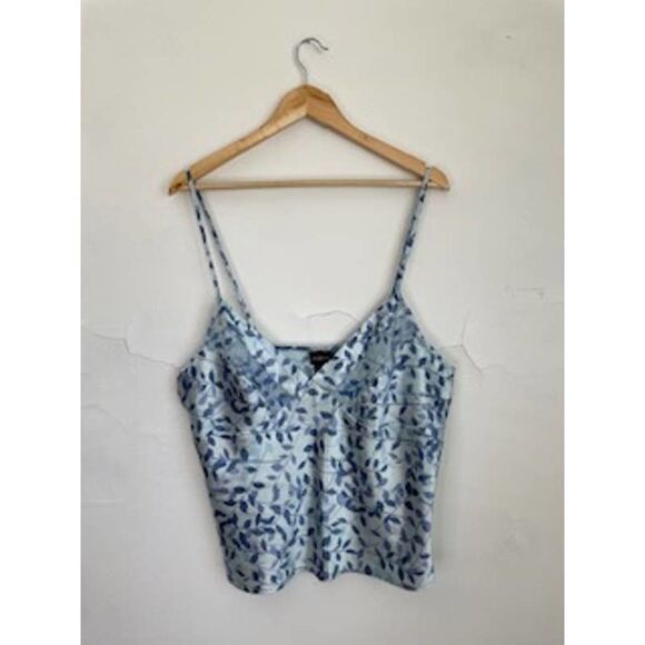 Secret Treasures satin blue leaf pajama set - Picture 6 of 14